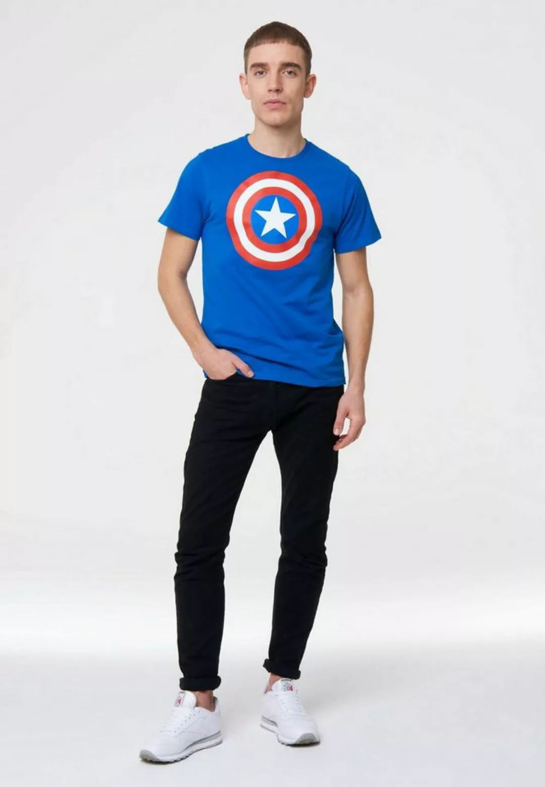 LOGOSHIRT T-Shirt "Captain America", mit Captain America Shield Print günstig online kaufen