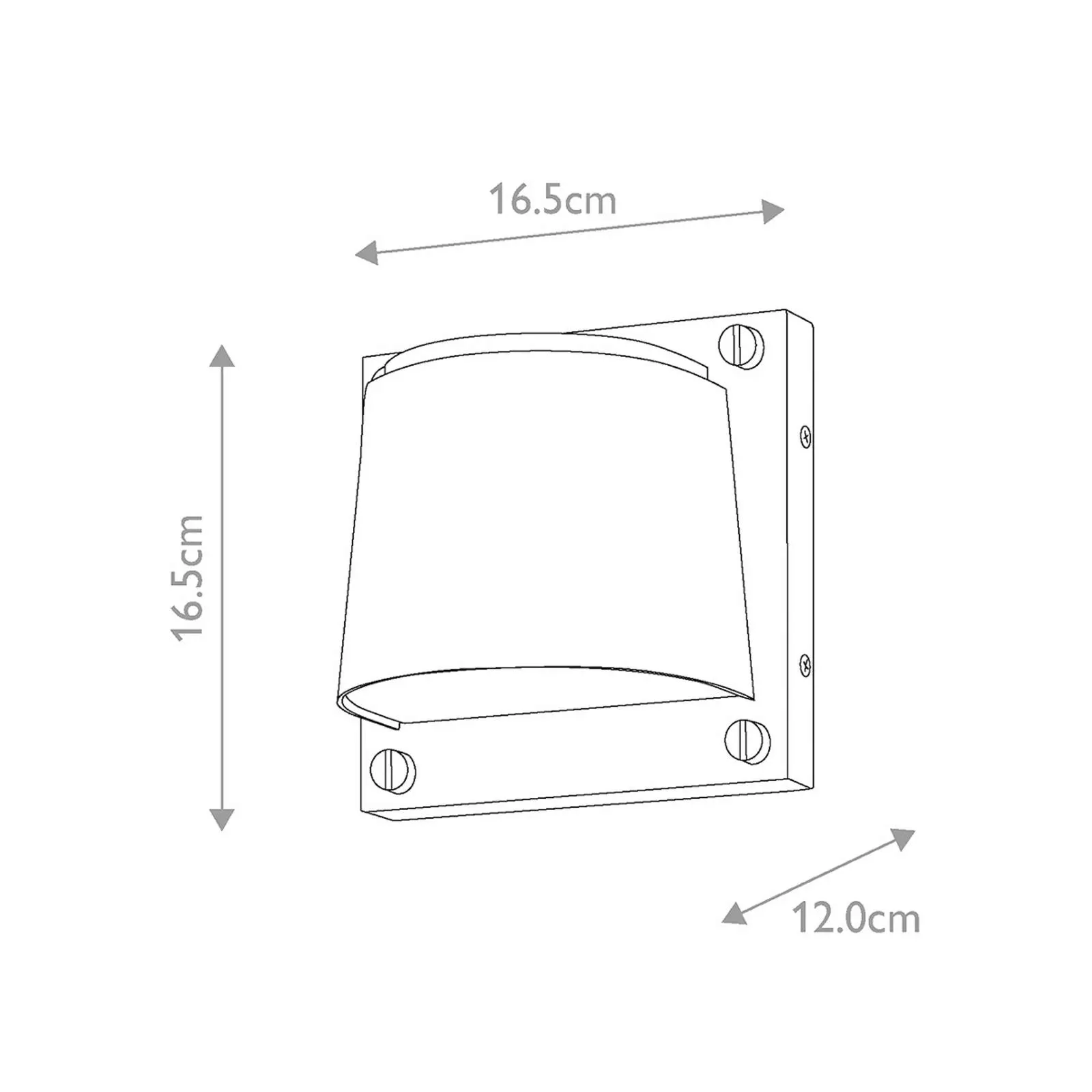 Außenwandleuchte Scout, weiß satin, IP44, 16,5 cm x 16,5 cm günstig online kaufen