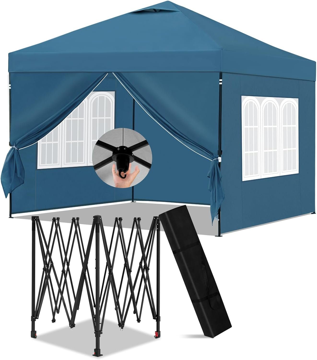 EUGAD Pavillon, mit 4 Seitenteilen, 3x3 günstig online kaufen