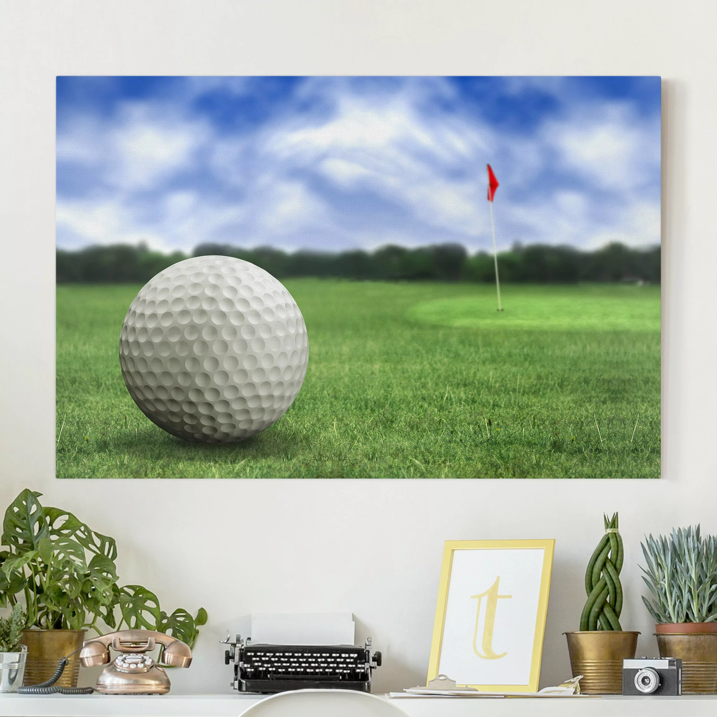 Leinwandbild Sport - Querformat Golfball günstig online kaufen