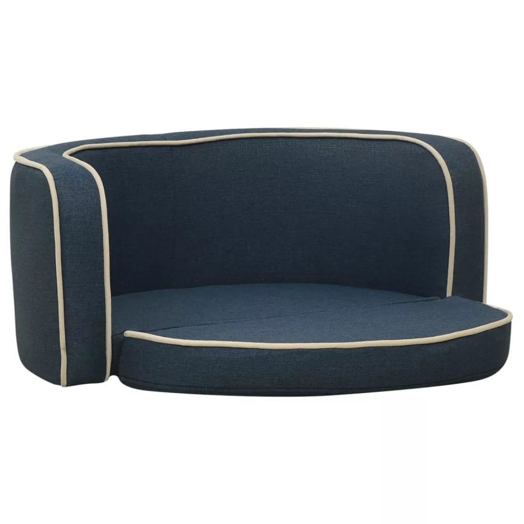 Hundesofa Klappbar Blau 76x71x30 Cm Leinen Waschbares Kissen günstig online kaufen