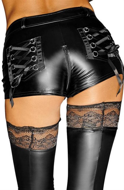 Noir Handmade Shorts Selfish Hot Shorts F138 Powerwetlook mit RV im Schritt günstig online kaufen