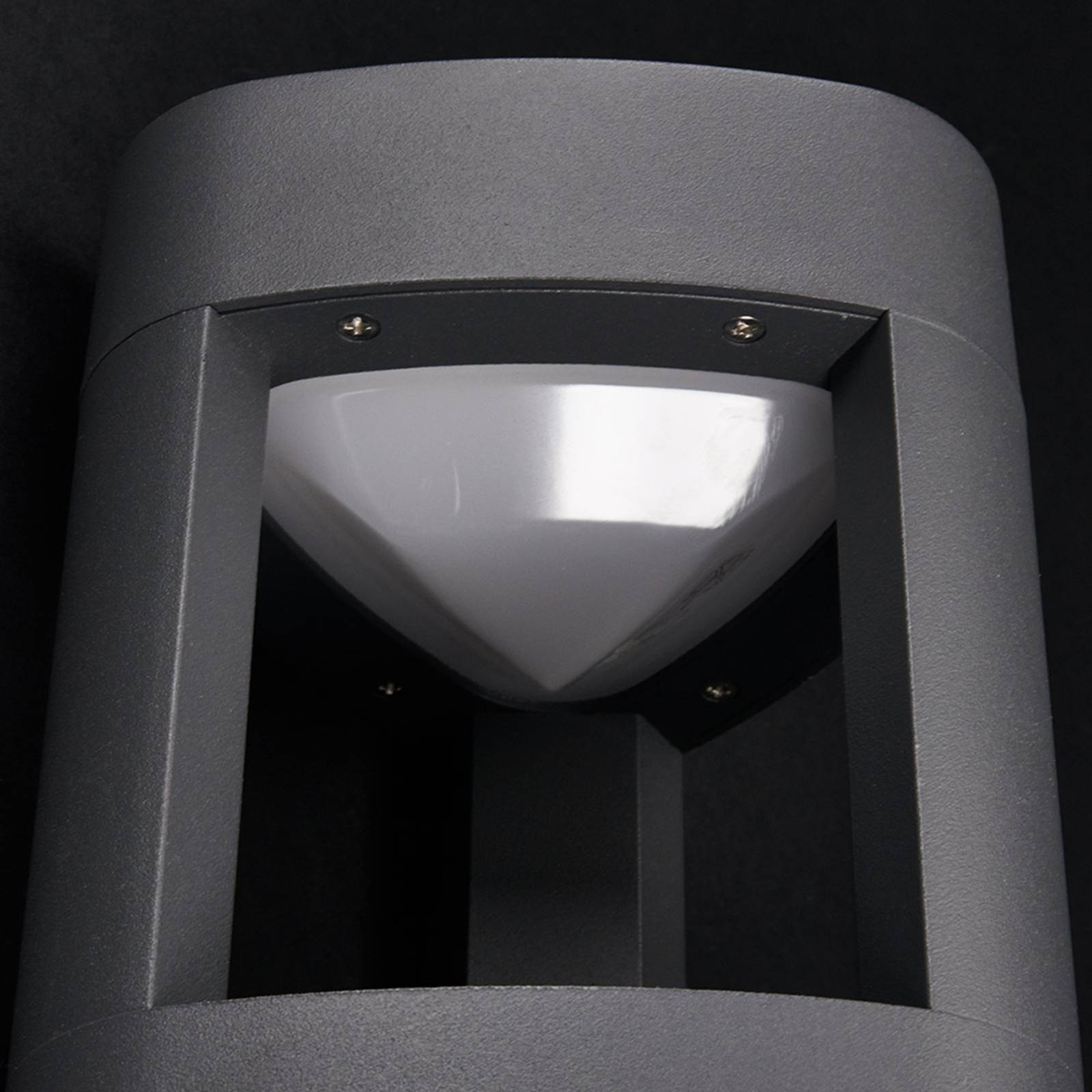 LED-Außenwandleuchte Pirron, dreieckig, Aluminium, schwarz günstig online kaufen