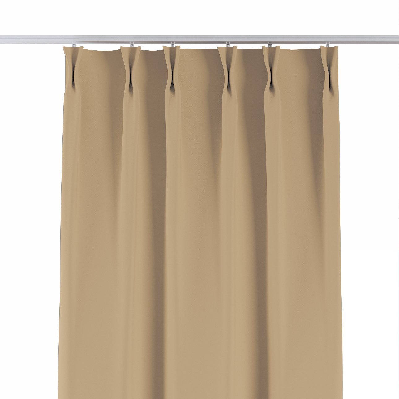 Vorhang mit flämischen 2-er Falten, golden, Blackout 300 cm (269-44) günstig online kaufen