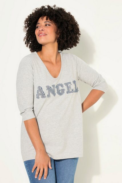 Angel of Style T-Shirt T-Shirt Komfort Fit Jeans-Schriftzug 3/4-Ärmel günstig online kaufen