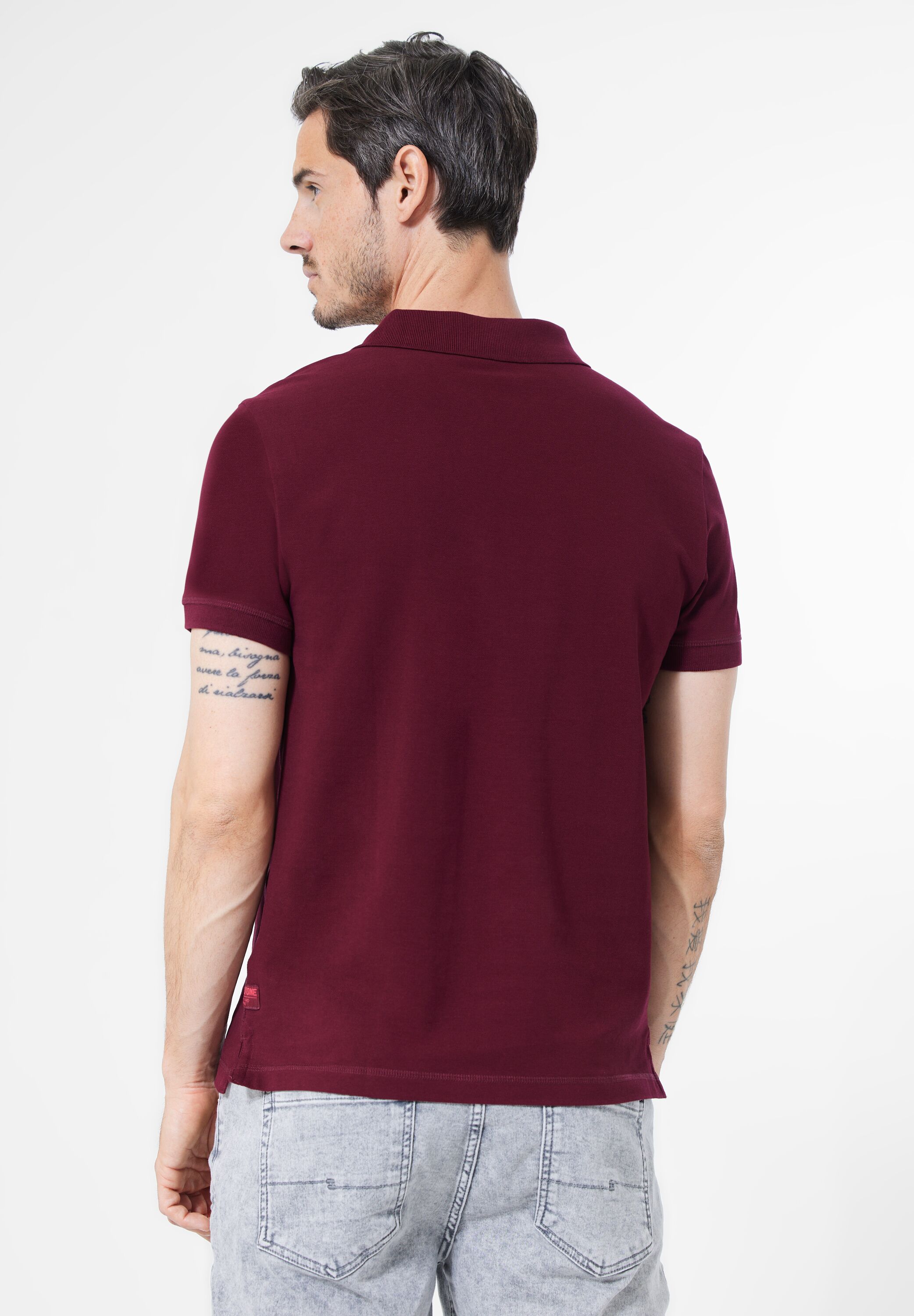 STREET ONE MEN Poloshirt, in Unifarbe günstig online kaufen