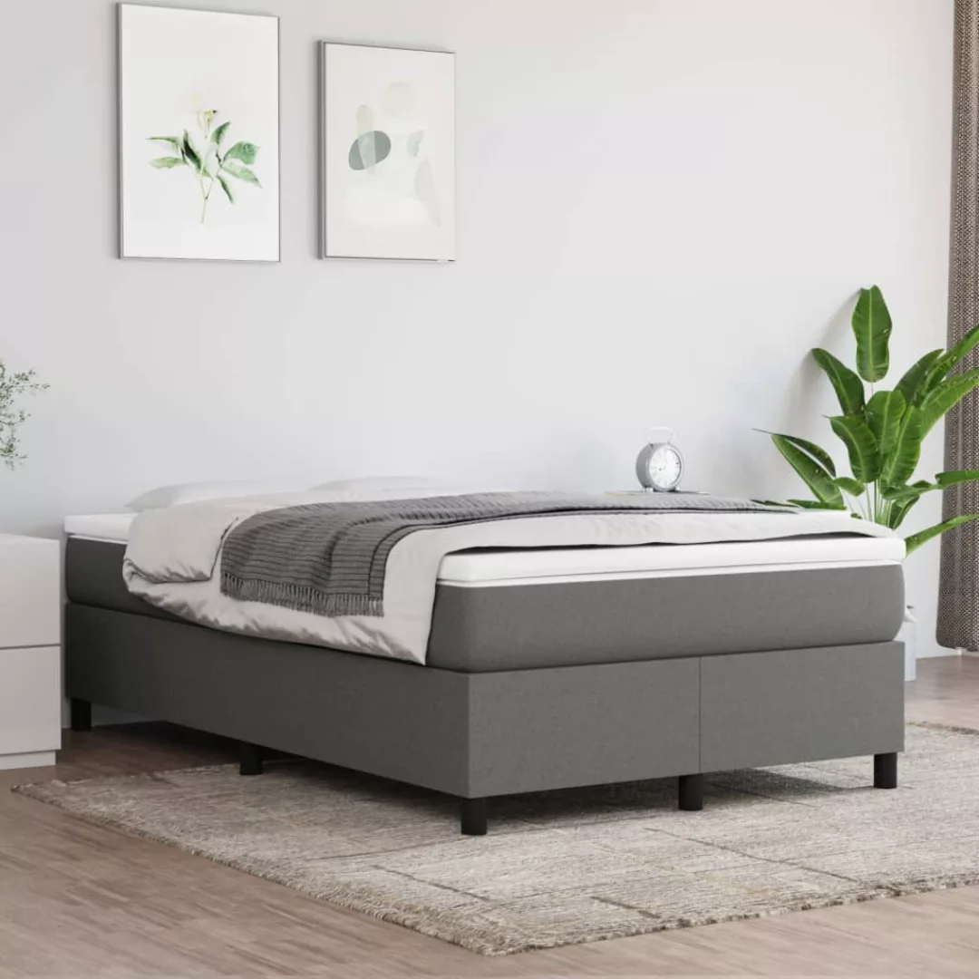 Vidaxl Boxspringbett Dunkelgrau 120x200 Cm Stoff günstig online kaufen