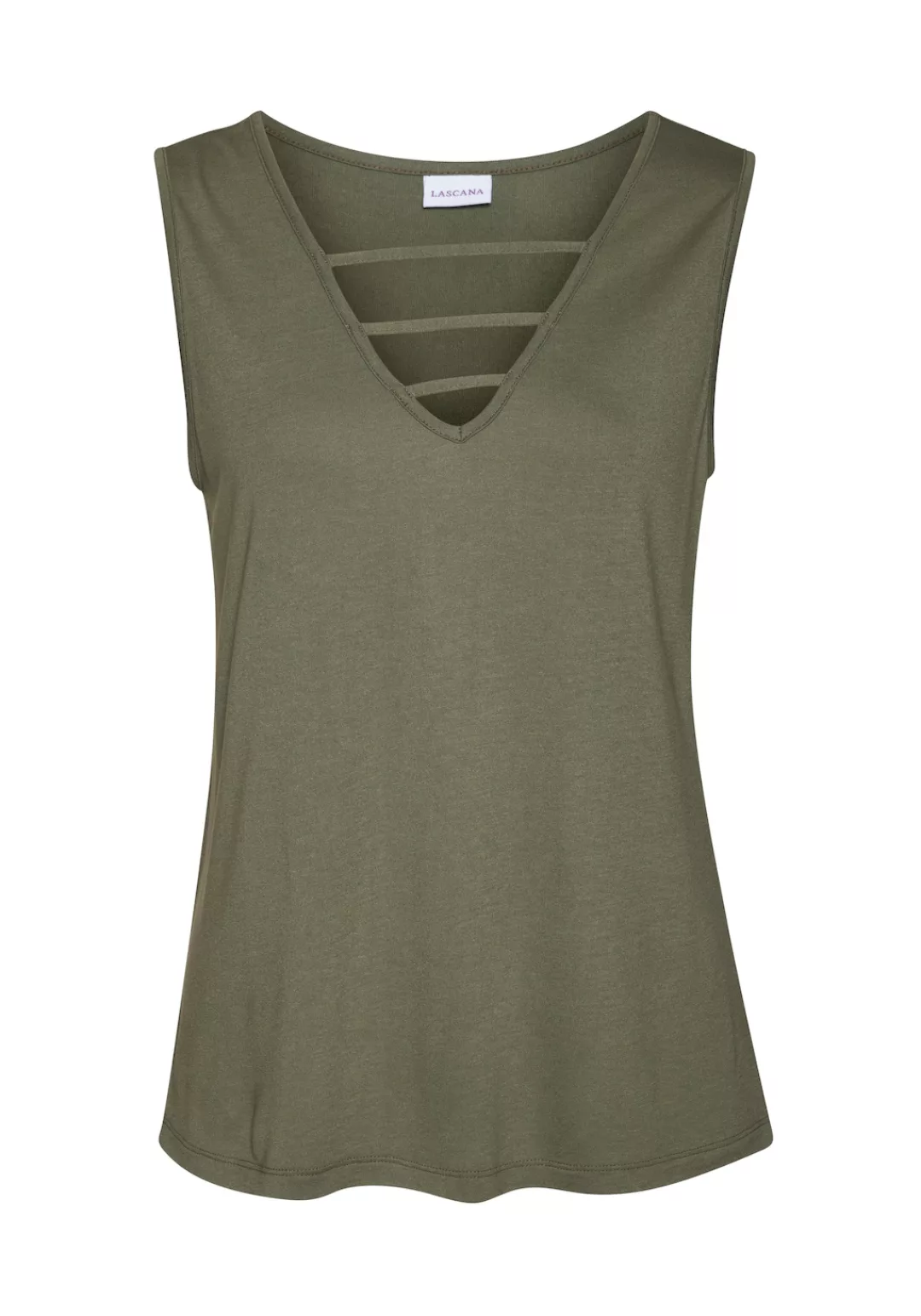 LASCANA Tanktop mit Zierbändern, Jerseytop, modisches Damentop günstig online kaufen