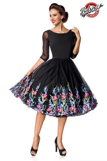 BELSIRA Trachtenkleid Belsira - Premium besticktes Swing-Kleid - (2XL,3XL,4 günstig online kaufen