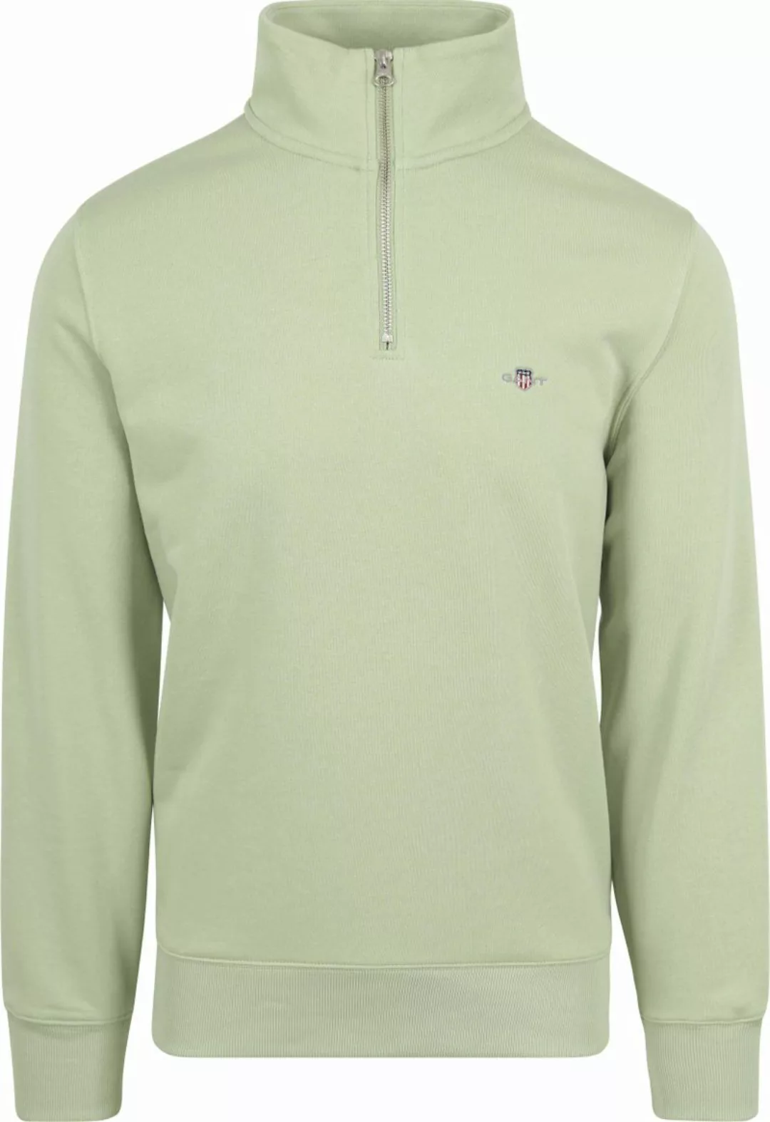 Gant Half Zip Pullover Logo Hellgrün - Größe XXL günstig online kaufen