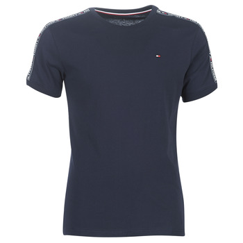 Tommy Hilfiger – Authentisches, marineblaues Lounge-T-Shirt mit seitlichen günstig online kaufen