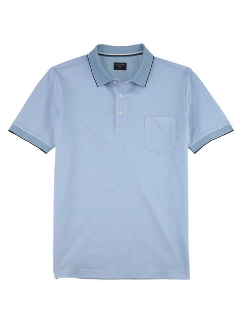 OLYMP Poloshirt Casual Two-Tone Piqué, Seitenschlitzen im Saum günstig online kaufen