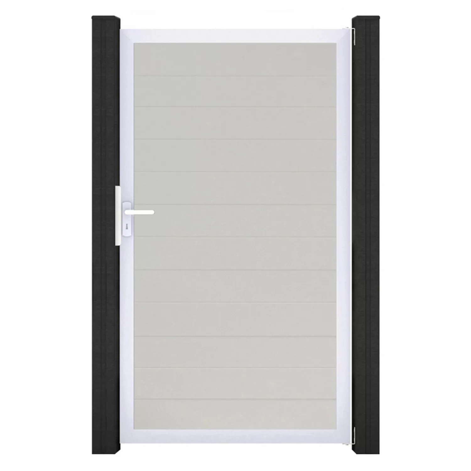 GroJa Tor 1-flg. Basicline Premium 100 cm x 180 cm Weiß Rahmen EV1 günstig online kaufen