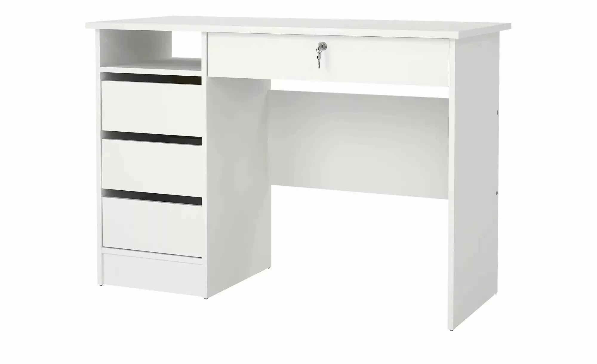 Büroschreibtisch  Finow ¦ weiß ¦ Maße (cm): B: 109,3 H: 75,6 T: 48,5 Tische günstig online kaufen