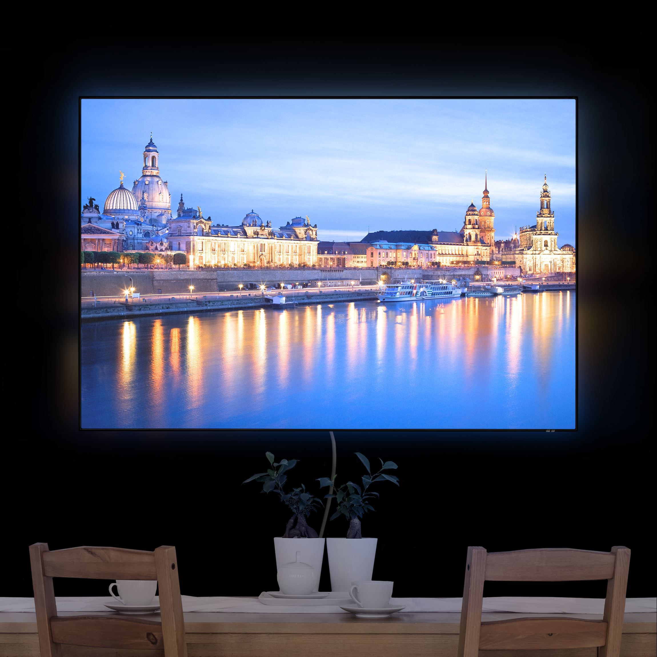 LED-Wechselbild Canaletto-Blick bei Nacht günstig online kaufen