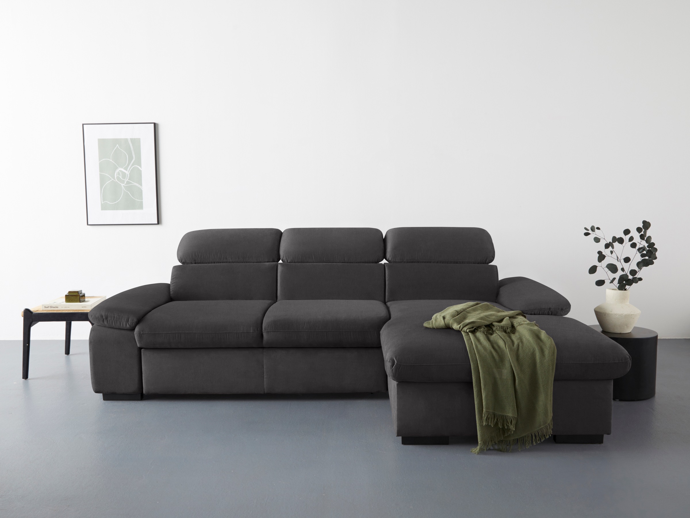 COTTA Ecksofa "Lola L-Form mit Kopfteilfunktion & Hocker", (Set, mit Hocker günstig online kaufen