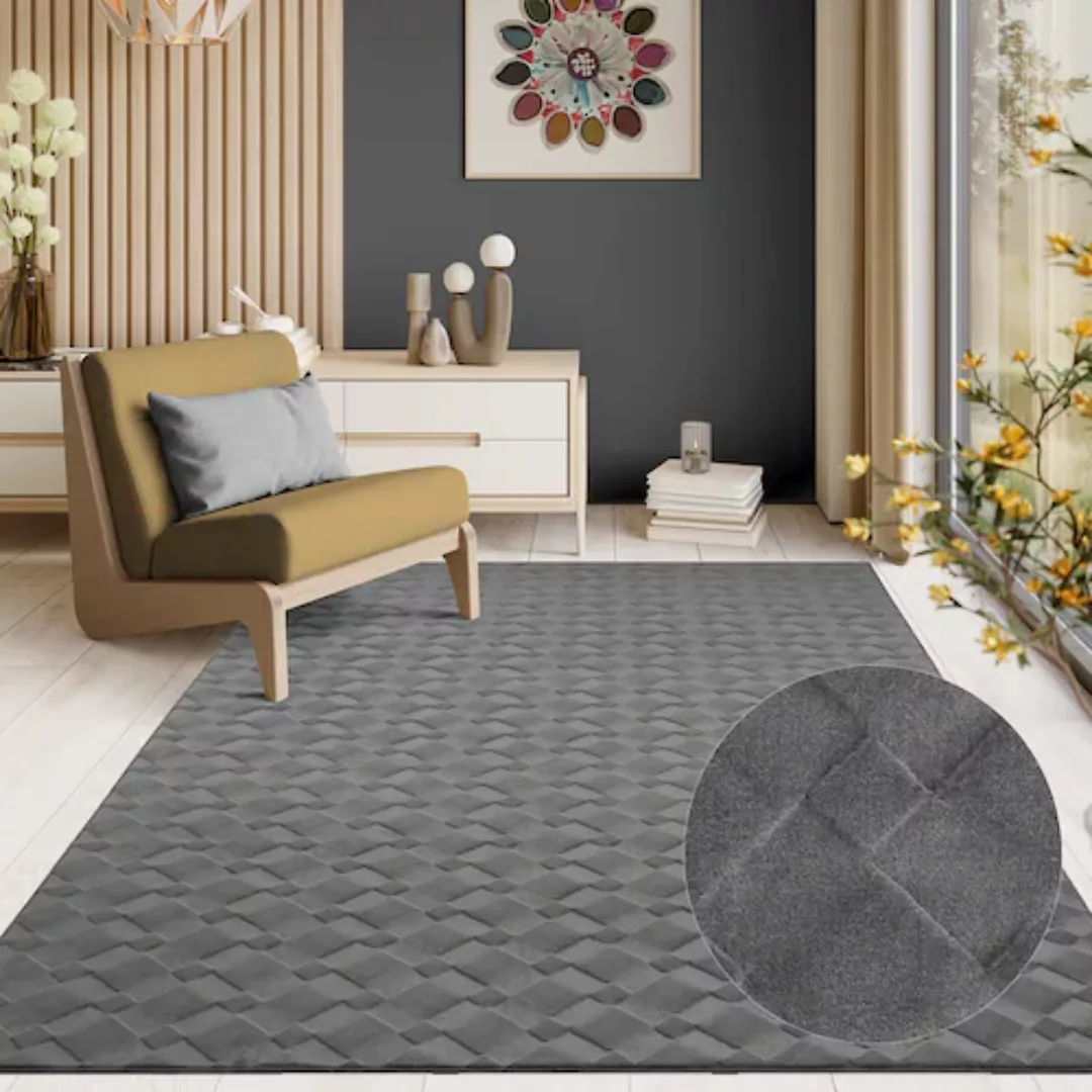 the carpet Teppich »Rio«, rechteckig, weicher Wohnzimmer Teppich rutschfest günstig online kaufen