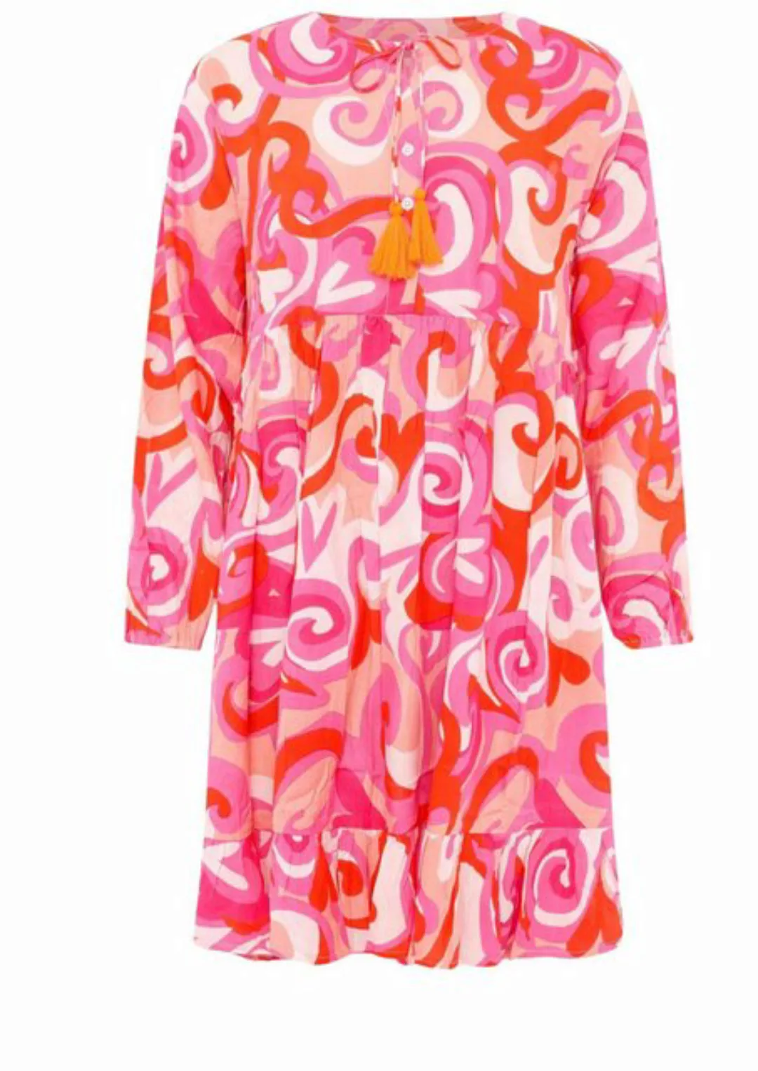 Zwillingsherz Sommerkleid Zwillingsherz Kleid Herzen & Kringel in pink-blau günstig online kaufen