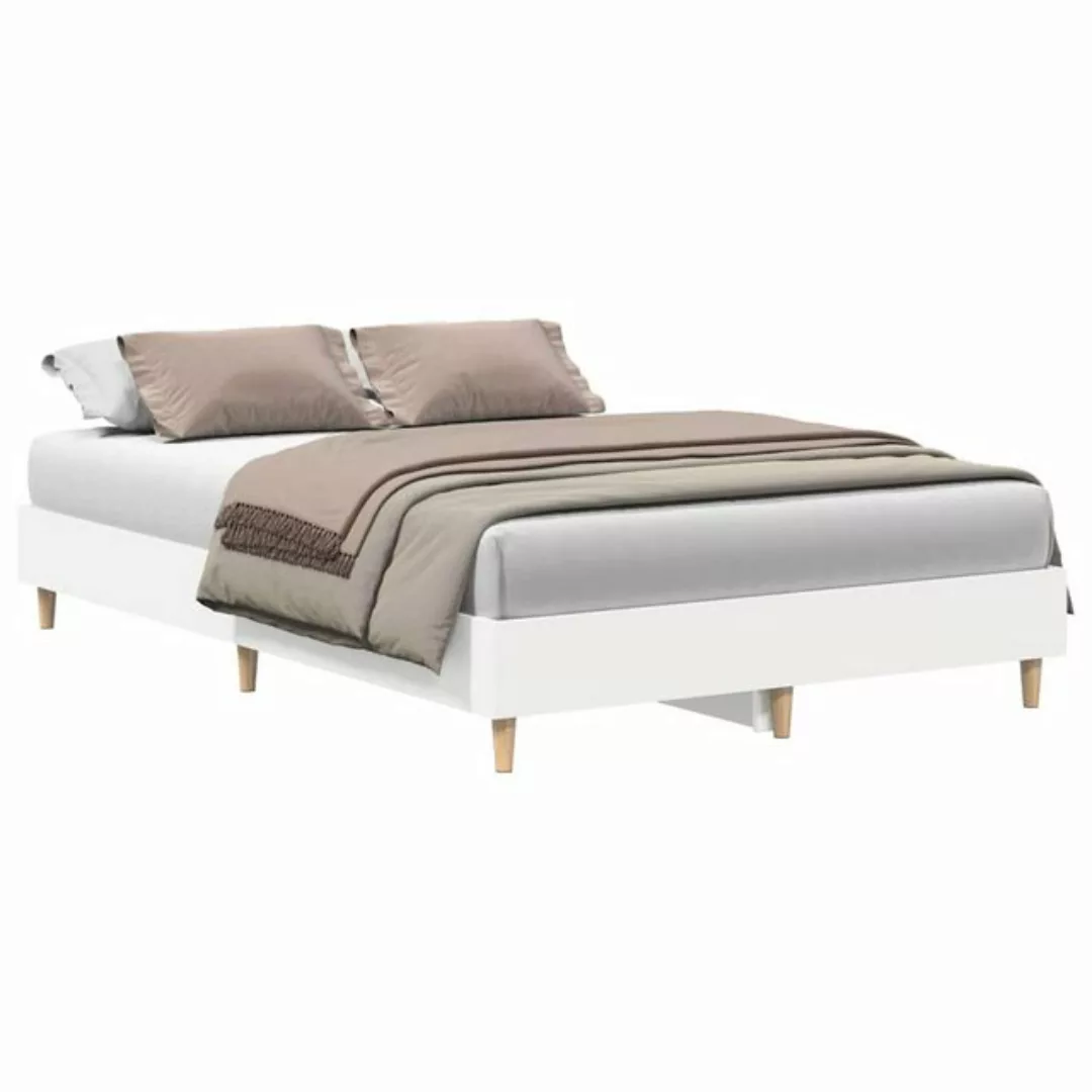 vidaXL Bett Bettgestell ohne Matratze Weiß 120x200 cm Holzwerkstoff günstig online kaufen