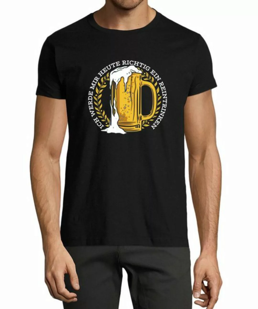 MyDesign24 T-Shirt Herren Fun Print Shirt - Oktoberfest Trinkshirt Mass Bie günstig online kaufen