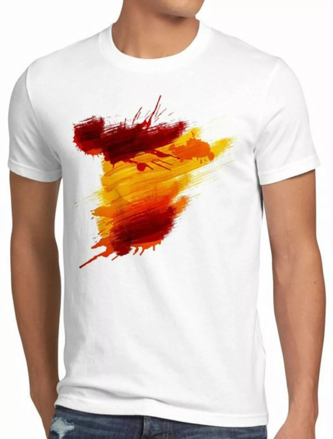 style3 Print-Shirt Herren T-Shirt Flagge Spanien Fußball Sport Spain WM EM günstig online kaufen