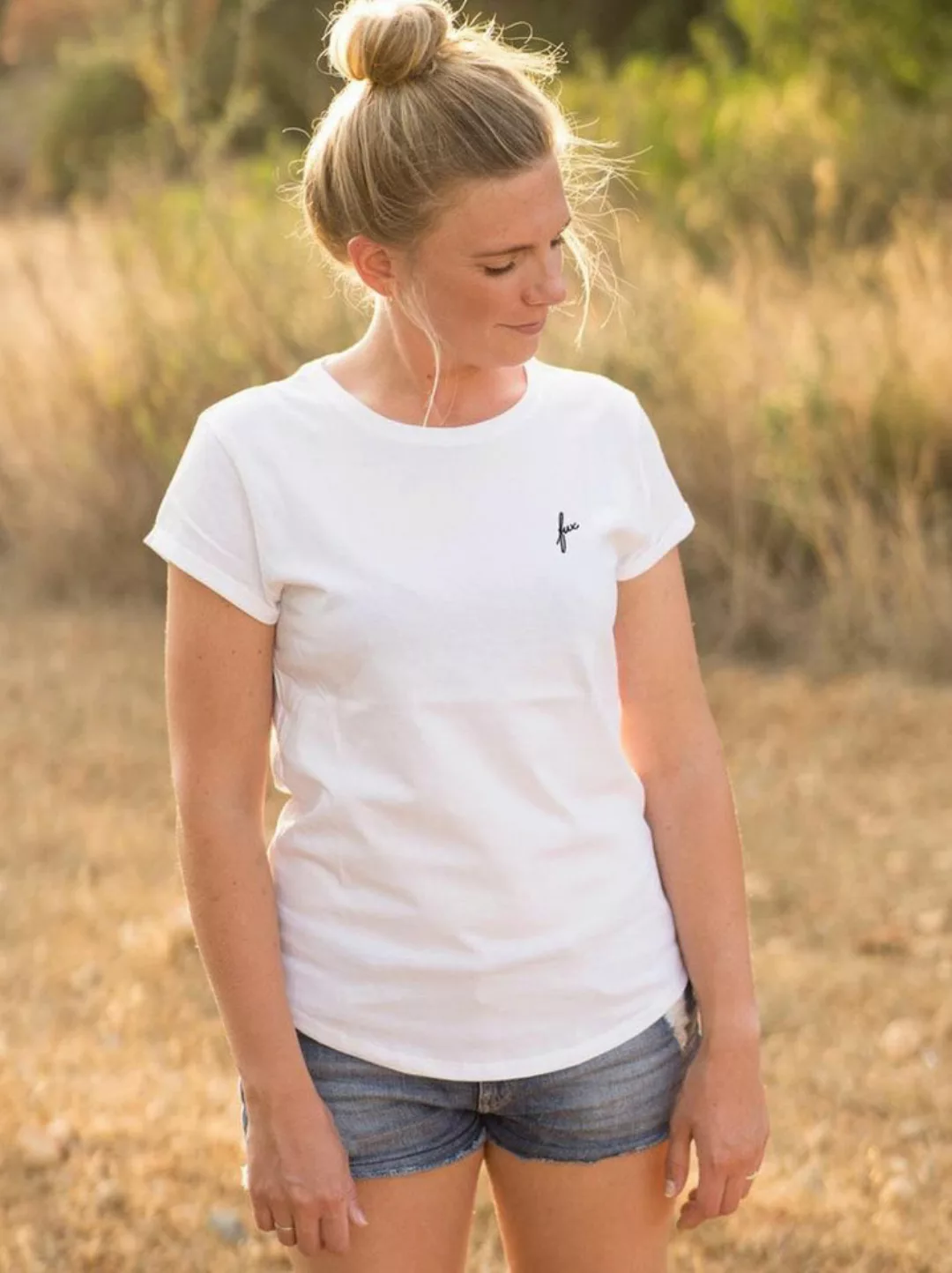 FUXBAU T-Shirt Frauen fux T-Shirt einzigartige Waschung günstig online kaufen