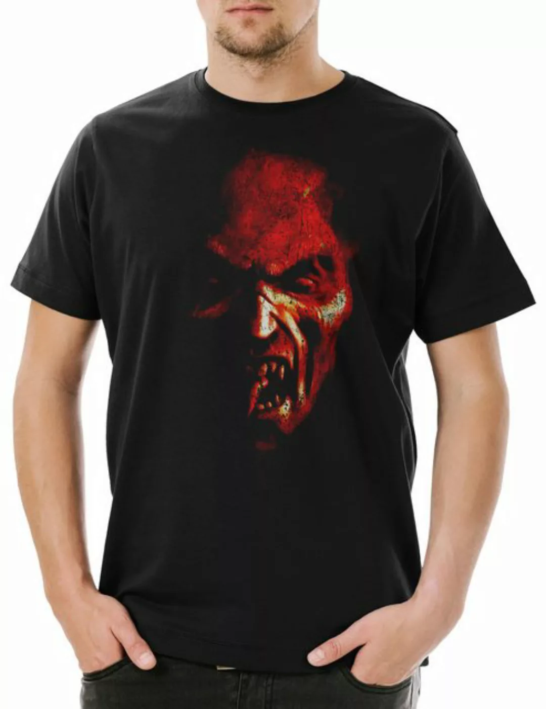 Urban Backwoods Print-Shirt Demon Head Herren T-Shirt Pentagramm Dämon Sata günstig online kaufen