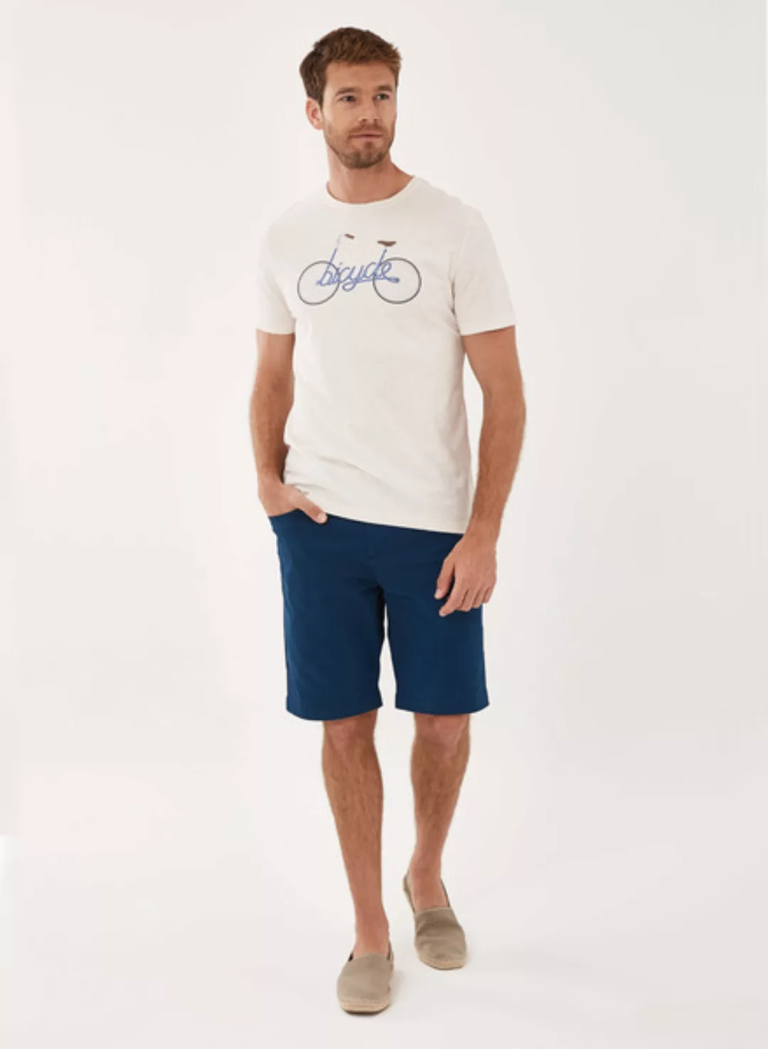T-shirt Aus Bio-baumwolle Mit Fahrrad-print günstig online kaufen