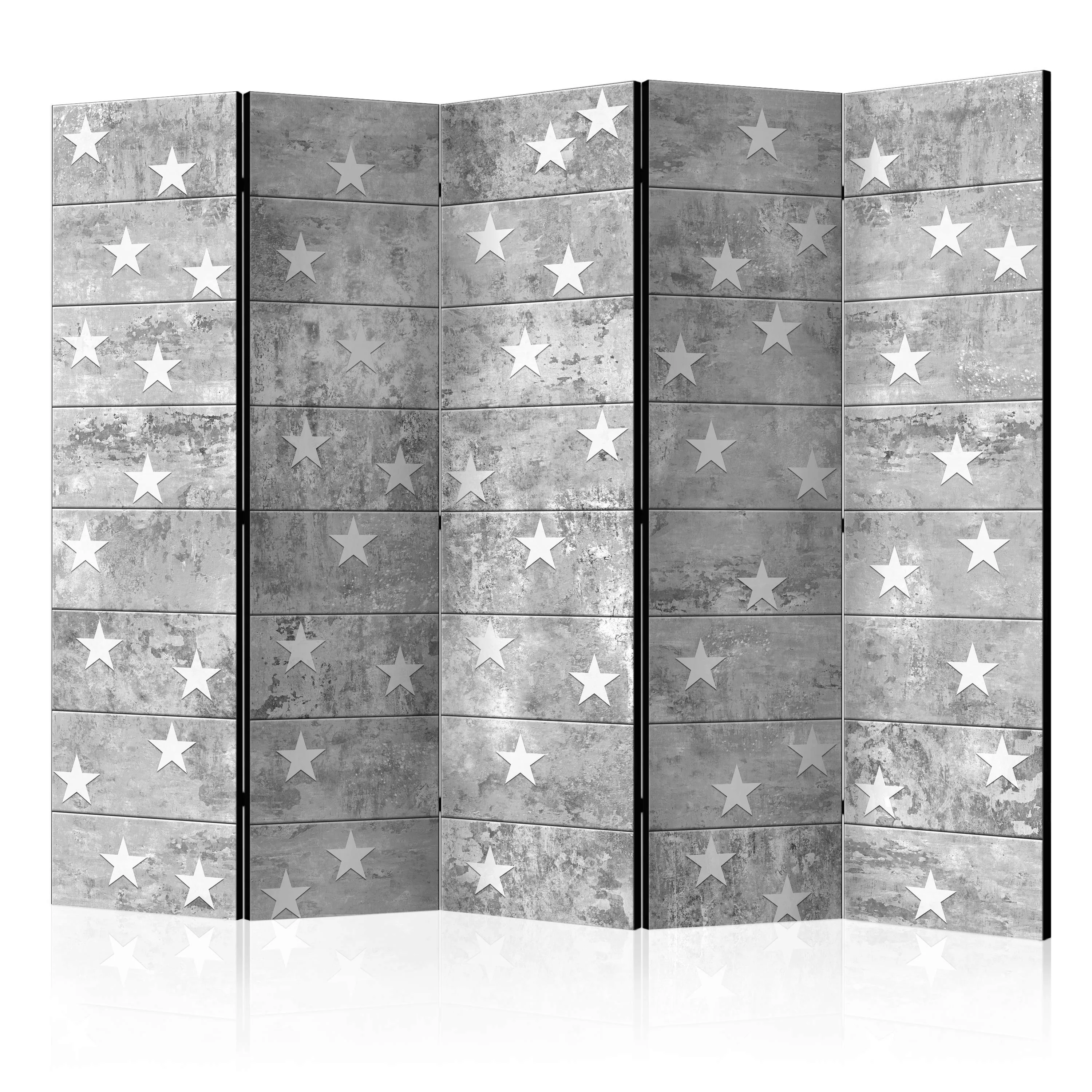 5-teiliges Paravent - Stars On Concrete Ii [room Dividers] günstig online kaufen