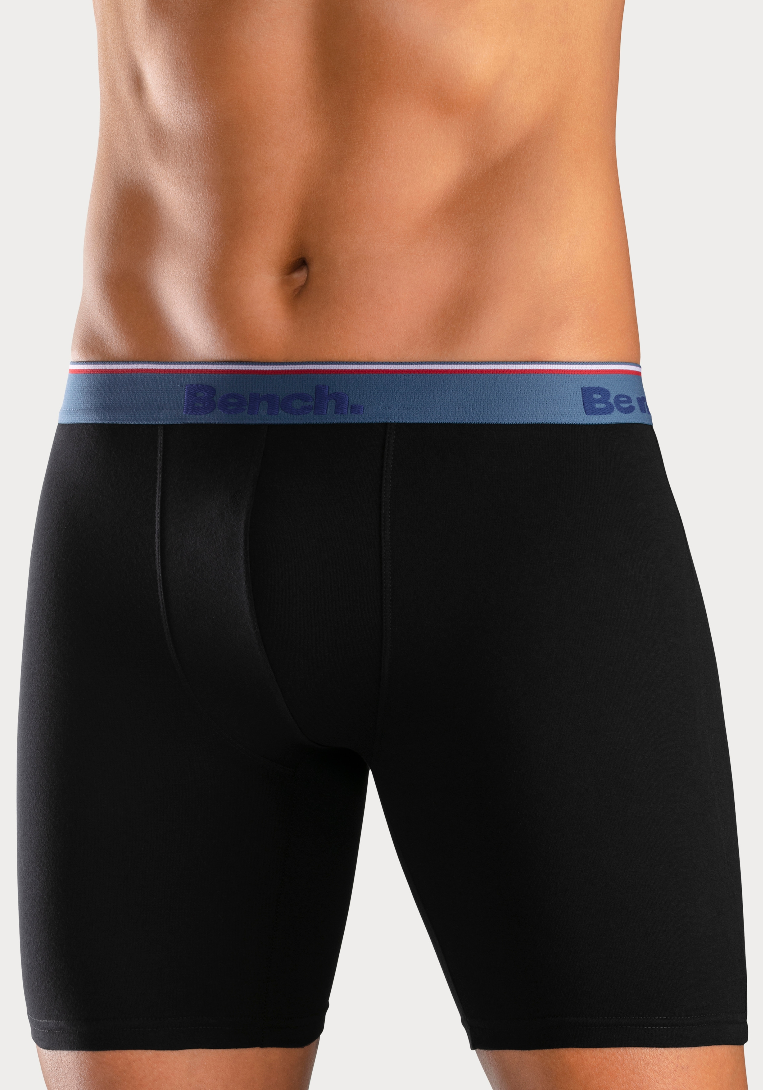 Bench. Langer Boxer, (Packung, 4 St.), mit schmalen Streifen im Logo-Webbun günstig online kaufen