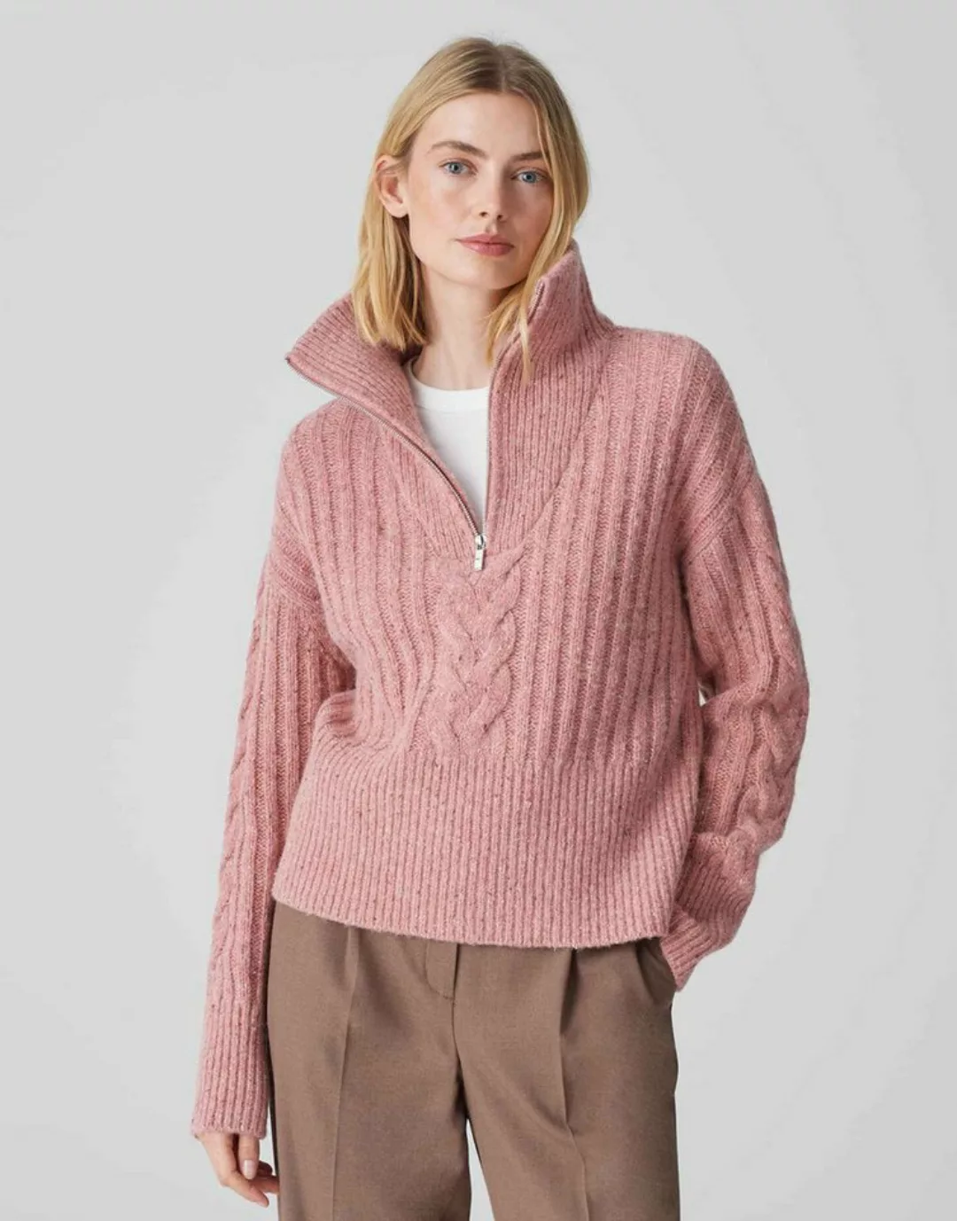 OPUS Strickpullover Popfy weite Passform Grobstrick günstig online kaufen