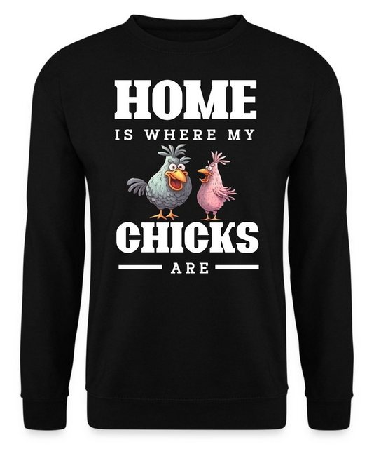 Quattro Formatee Sweatshirt Home Chicks - Huhn Hahn Chicken Bauern Hühner U günstig online kaufen
