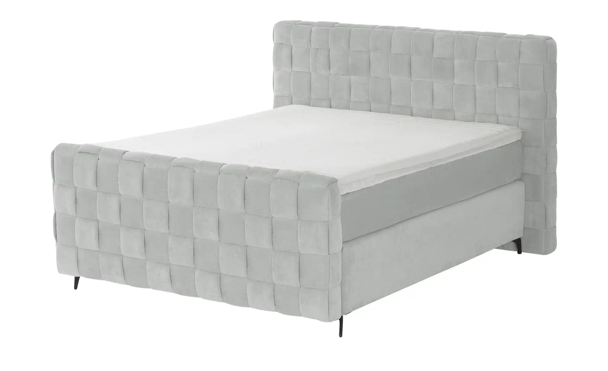 Wohnwert Boxspringbett  Tefla ¦ grau ¦ Maße (cm): B: 182 H: 132,5 Betten > günstig online kaufen