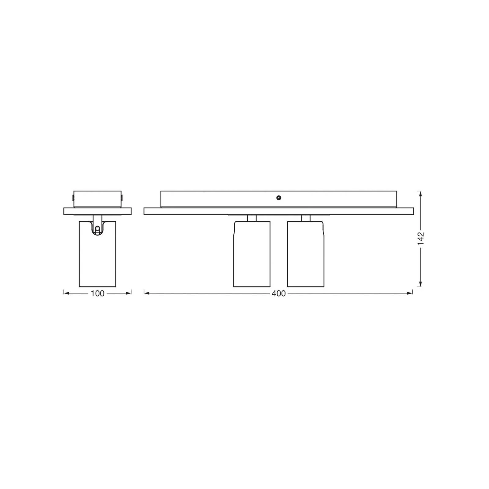 OSRAM Deckenstrahler MERCURY, weiß, 2 Spots GU10-LED 927 dim günstig online kaufen