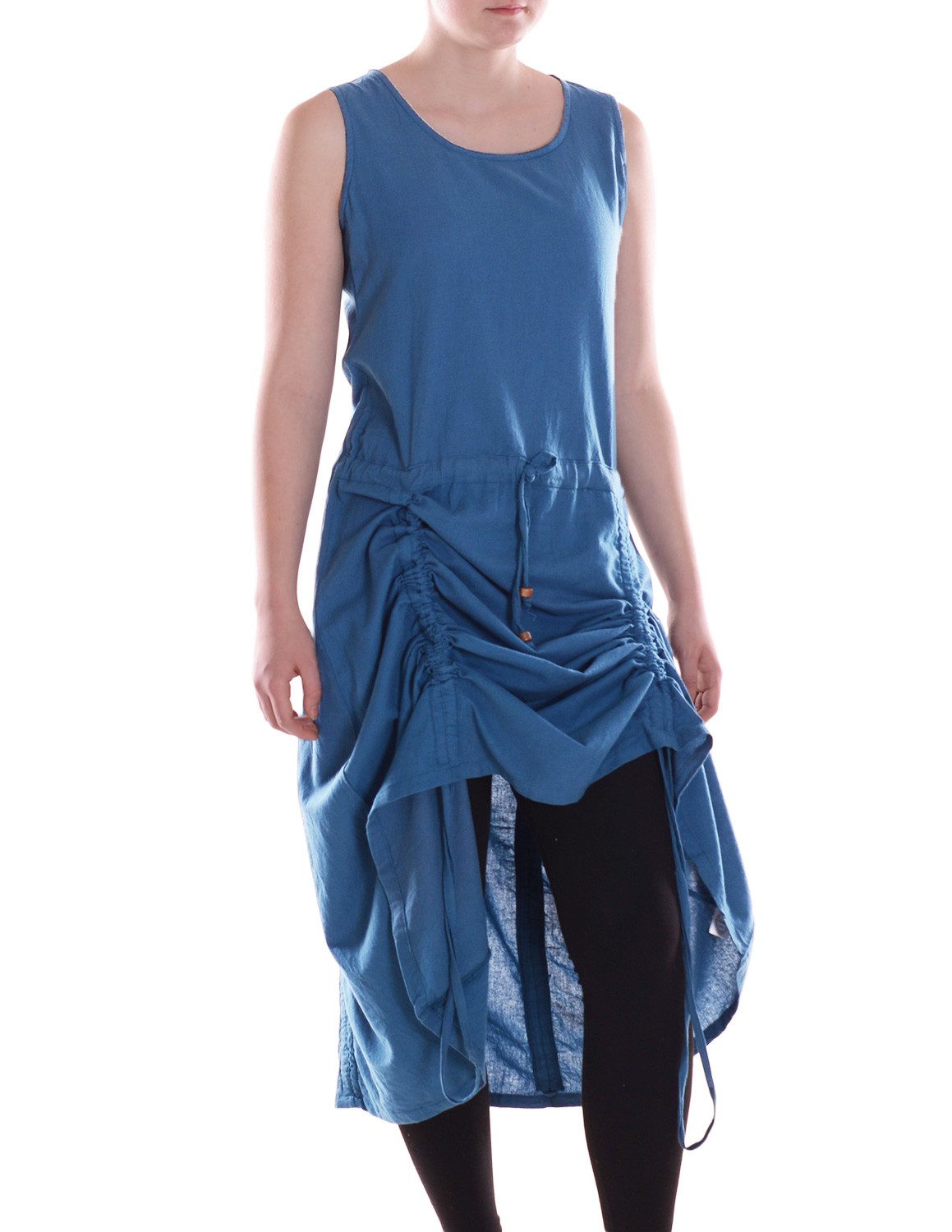 Vishes Midikleid Damen Wadenlang Kleid Baumwolle günstig online kaufen