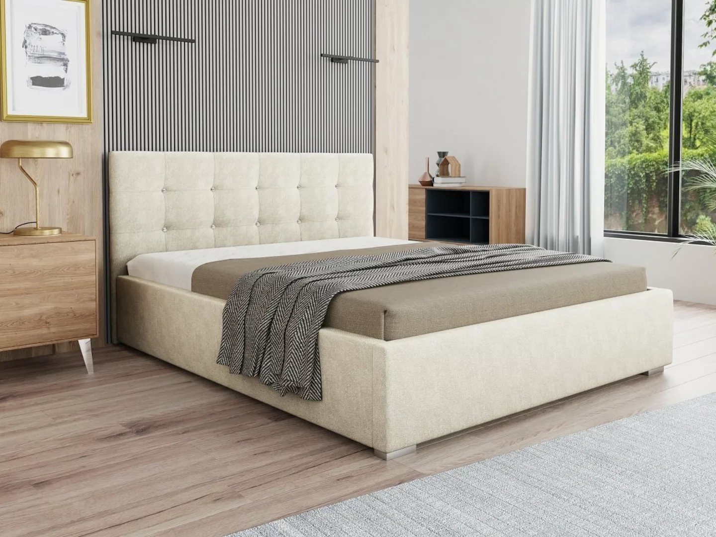 Deine Möbel 24 Polsterbett Bett Ehebett RICARDO inkl. Bettkasten und Latten günstig online kaufen
