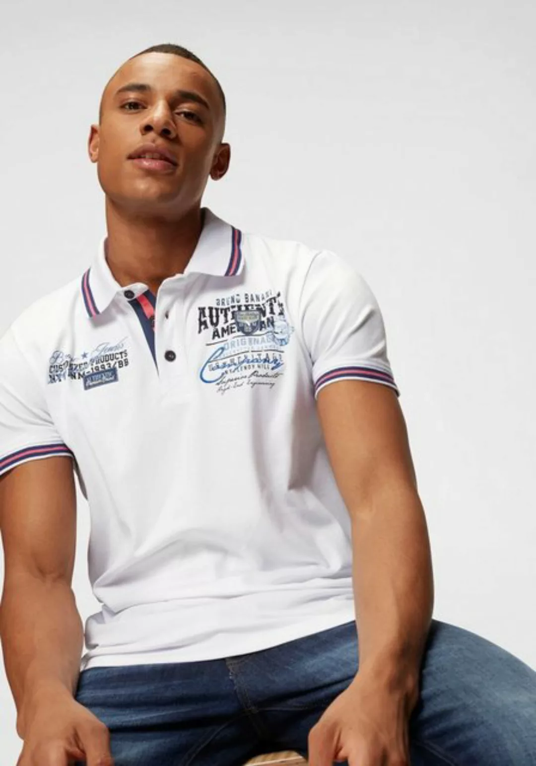 Bruno Banani Poloshirt mit Rückenprint günstig online kaufen