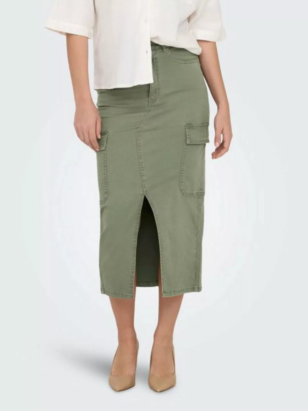 ONLY Cargorock "ONLLOLA HW CARGO LONG SLIT SKIR PNT NOOS" günstig online kaufen