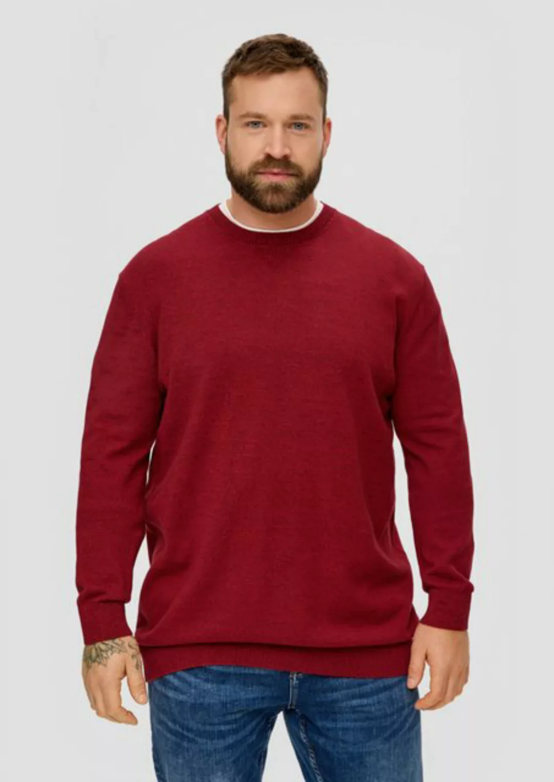 s.Oliver Strickpullover Strickpullover aus Effektgarn Logo günstig online kaufen