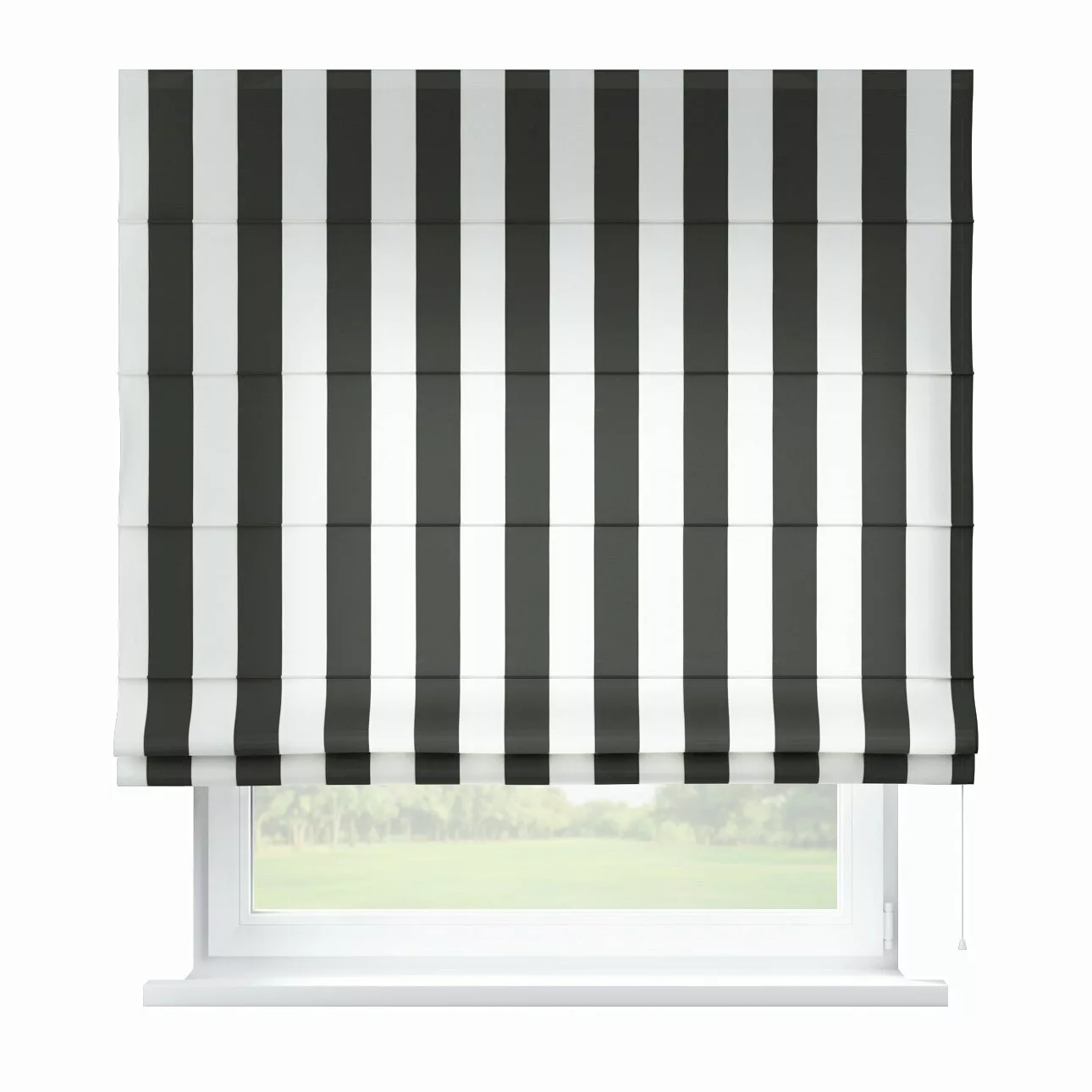 Dekoria Raffrollo Capri, schwarz-weiß, 120 x 150 cm günstig online kaufen