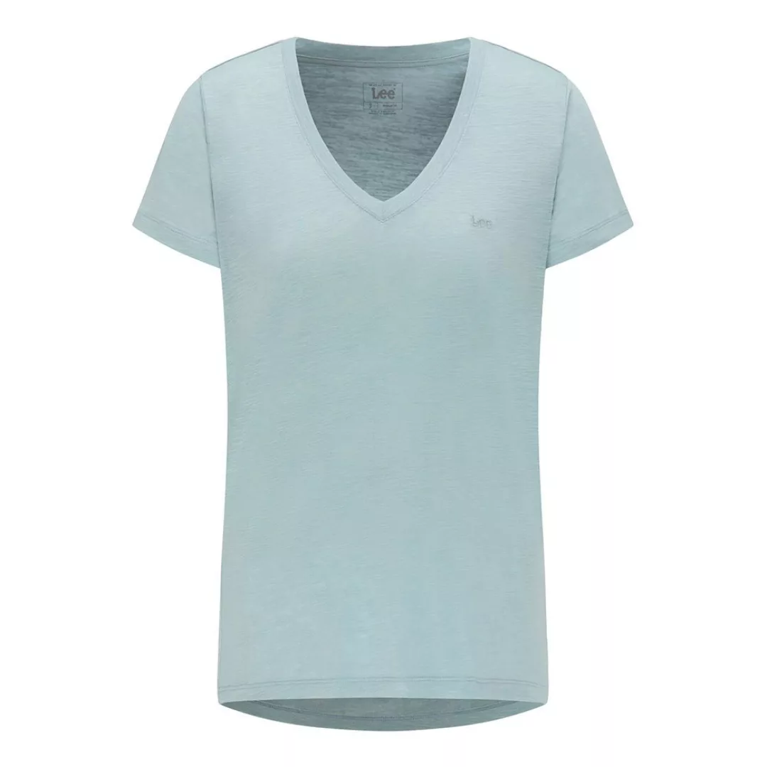 Lee V Neck Kurzärmeliges T-shirt S Faded Blue günstig online kaufen