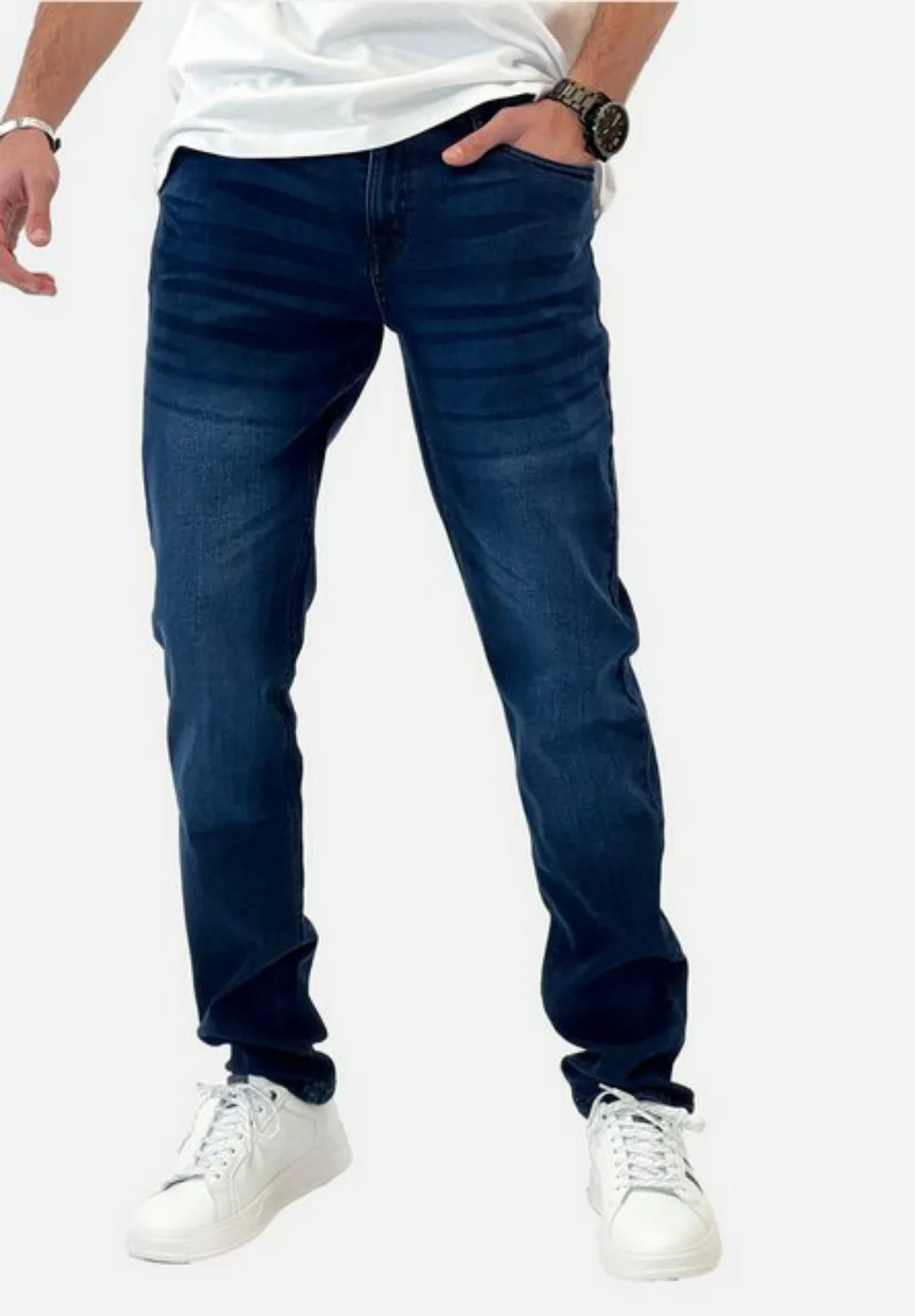 Elara Slim-fit-Jeans Elara Herren Jeans Slim Fit Hose Denim Stretch (1-tlg) günstig online kaufen