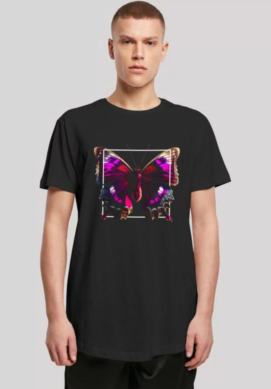 F4NT4STIC T-Shirt Pink Schmetterling LONG TEE Print günstig online kaufen