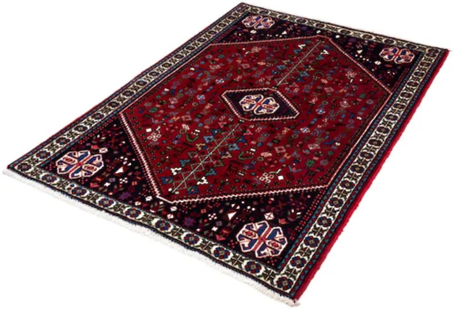 morgenland Wollteppich »Abadeh Medaillon Rosso scuro 152 x 110 cm«, rechtec günstig online kaufen
