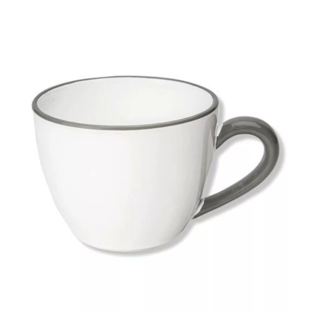 Gmundner Keramik Grauer Rand Tee-Obertasse Maxima Gourmet 0,4 L günstig online kaufen
