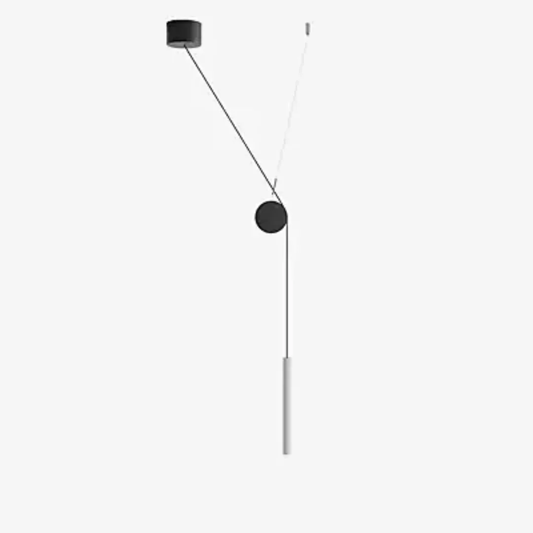 Luceplan Doi Pendelleuchte LED mit Accessoire, weiß/schwarz/schwarz - Dali günstig online kaufen