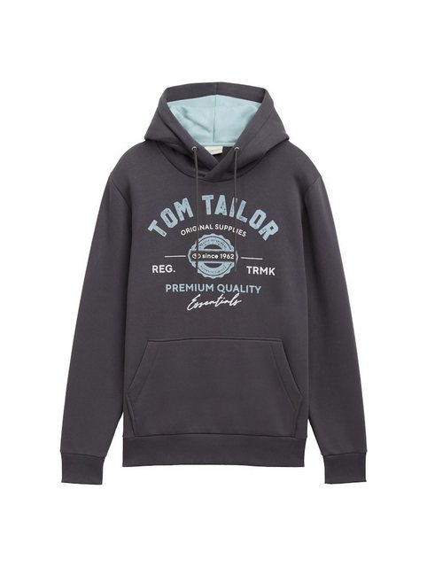 TOM TAILOR Hoodie TOM TAILOR HOODIE WITH PRINT (1-tlg) günstig online kaufen