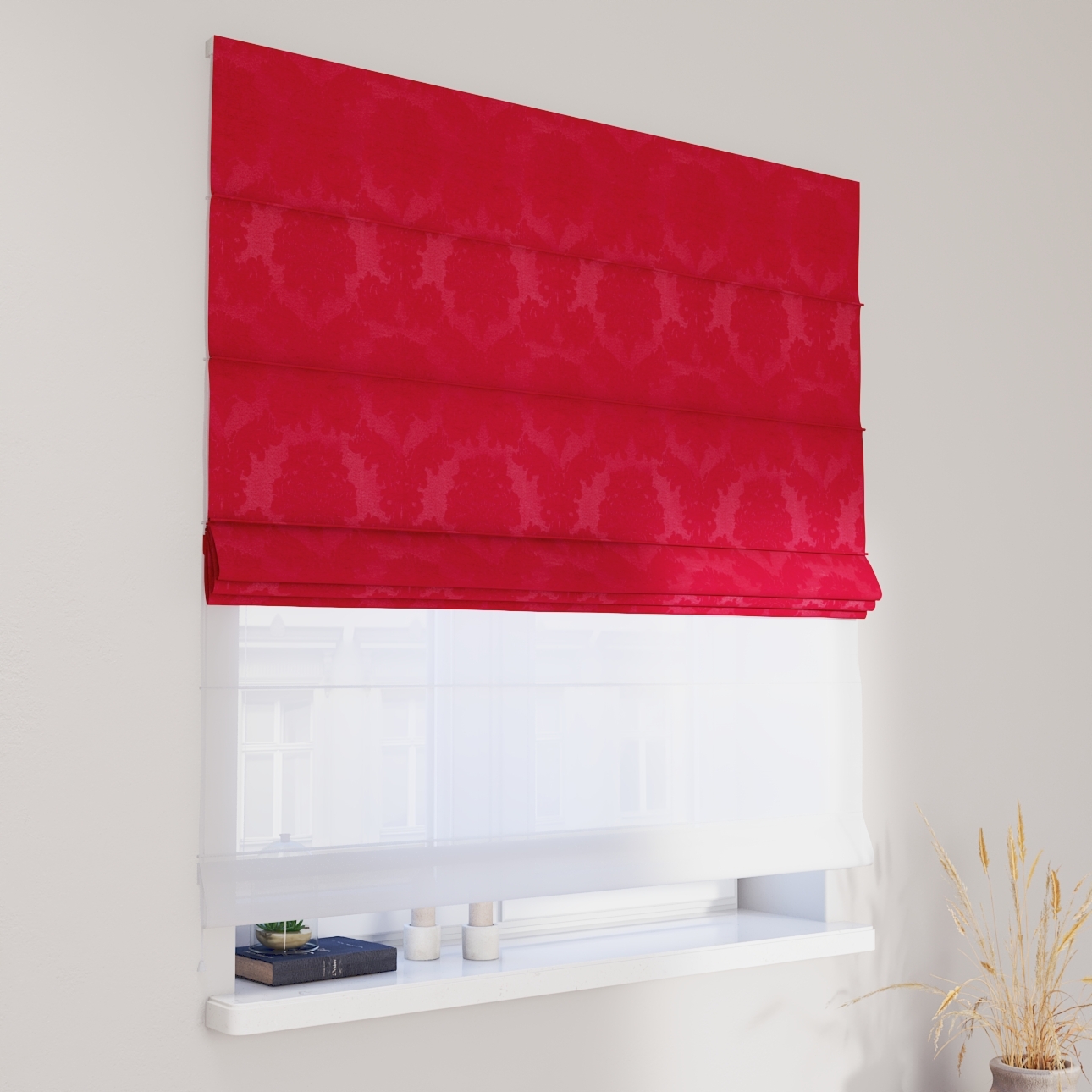 Dekoria Doppelraffrollo Duo, rot , 160 x 170 cm günstig online kaufen