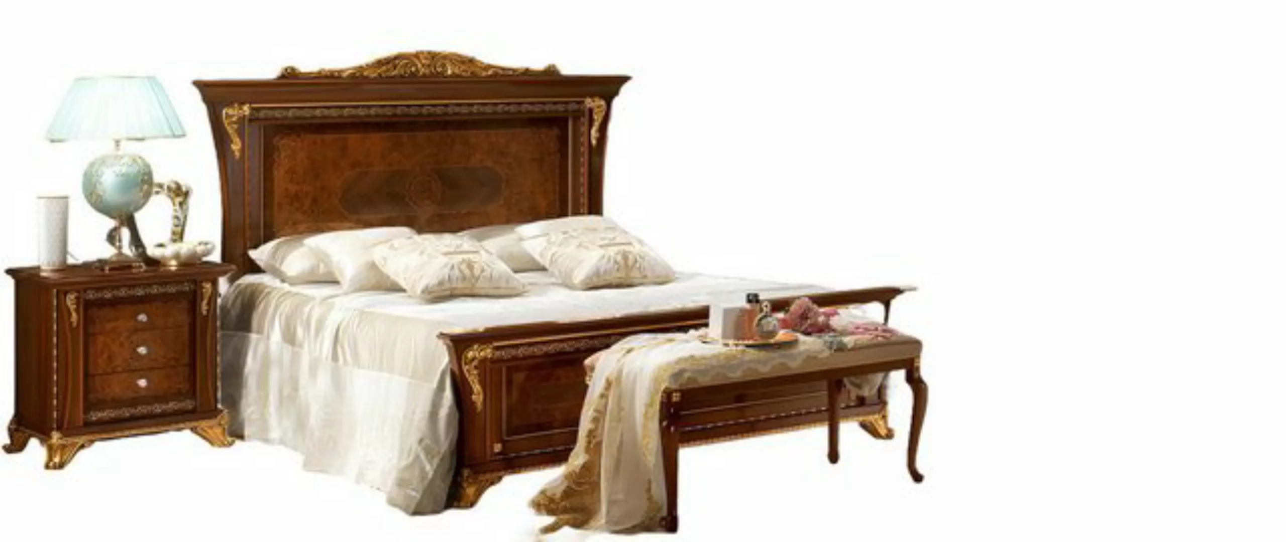 Xlmoebel Bett Barock Rokoko Holzmöbel Schlafzimmer Set mit luxuriösen Doppe günstig online kaufen