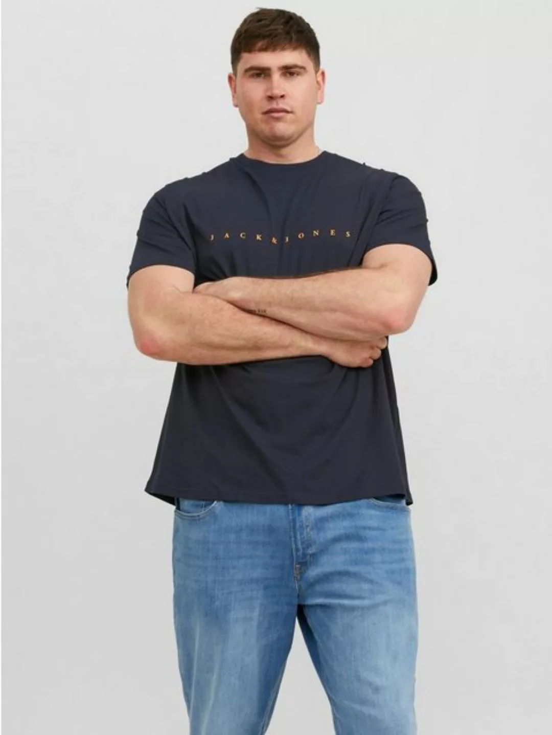 Jack & Jones PlusSize Rundhalsshirt JJESTAR JJ TEE SS NOOS PLS mit Logo Sch günstig online kaufen